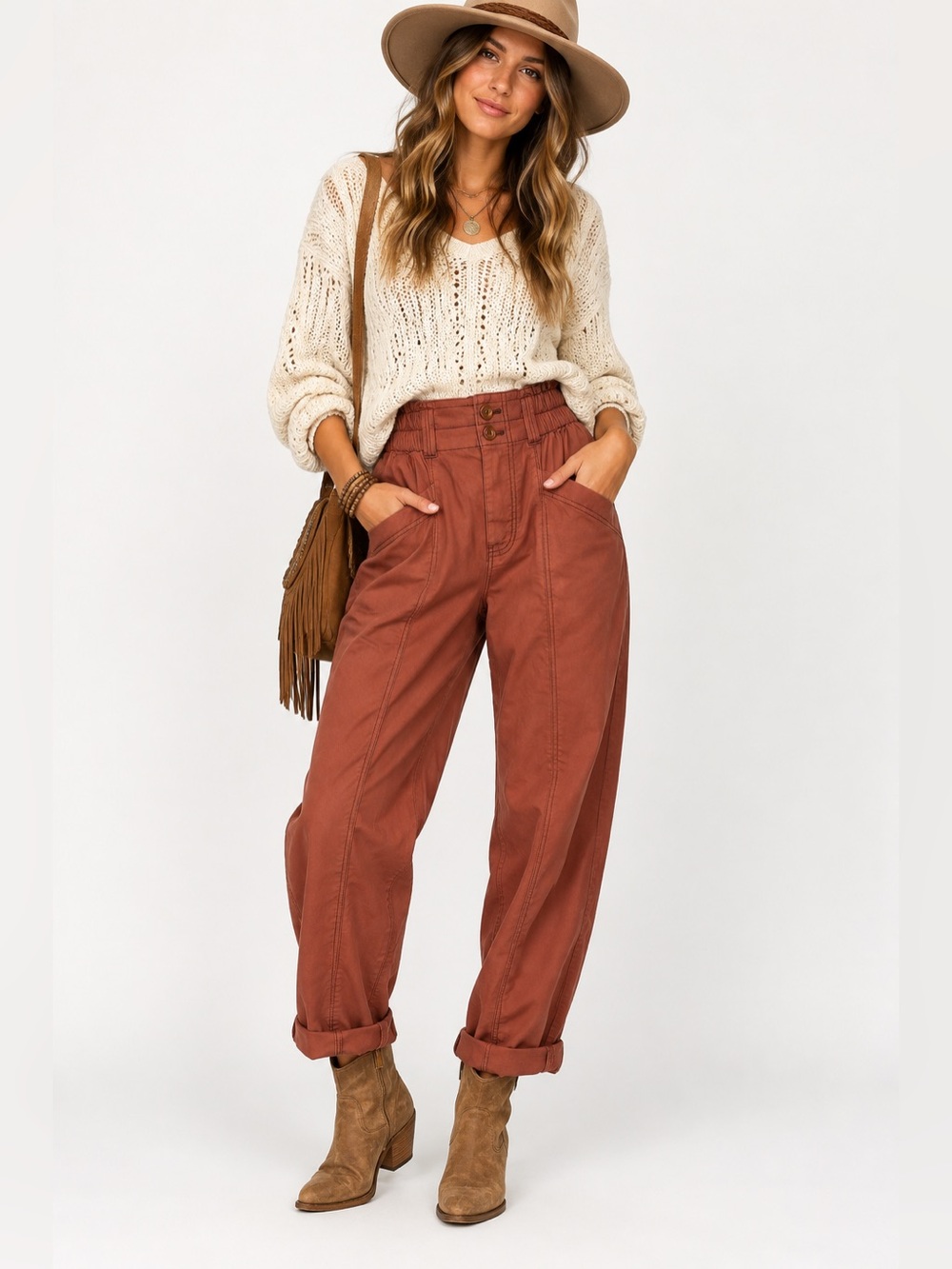 NEW! Free People Women’s Ready to Run Cinch-Waist Pants